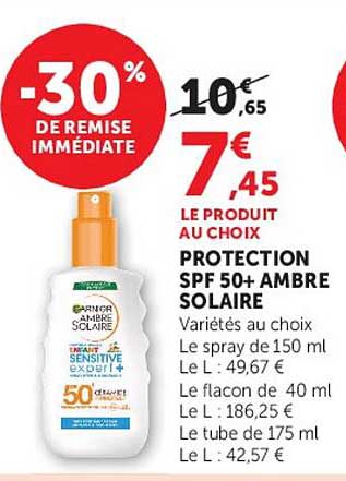 PROTECTION SPF 50+ AMBRE SOLAIRE