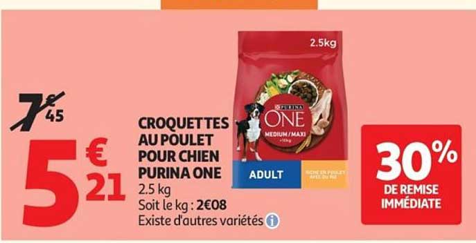 PURINA ONE CROQUETTES AU POULET POUR CHIEN