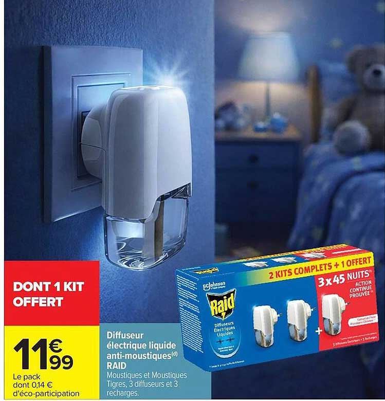 Raid Diffuseur électrique liquide anti-moustiques