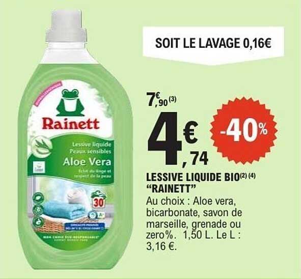 Rainett Lessive liquide bio