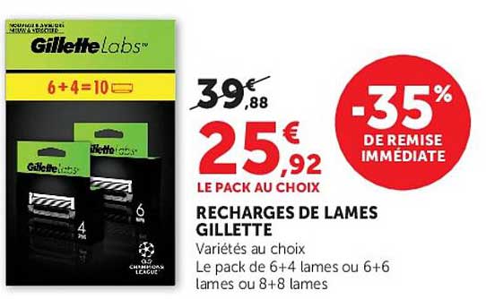RECHARGES DE LAMES GILLETTE