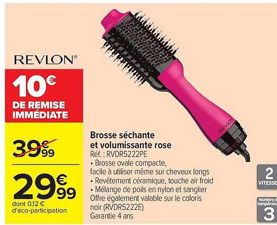 Revlon Brosse séchante et volumisante rose