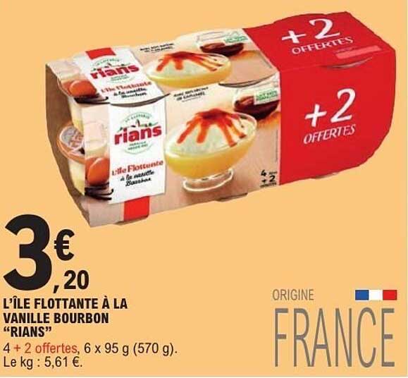 Rians L’Île Flottante à la Vanille Bourbon