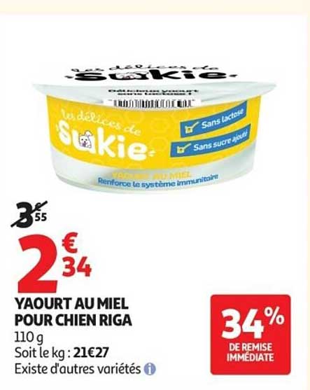 Riga Yaourt au miel pour chien