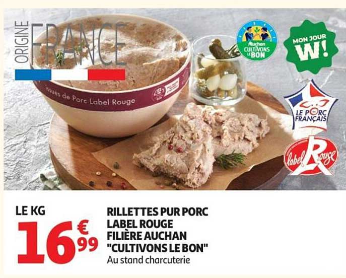 Rillettes pur porc Label Rouge
