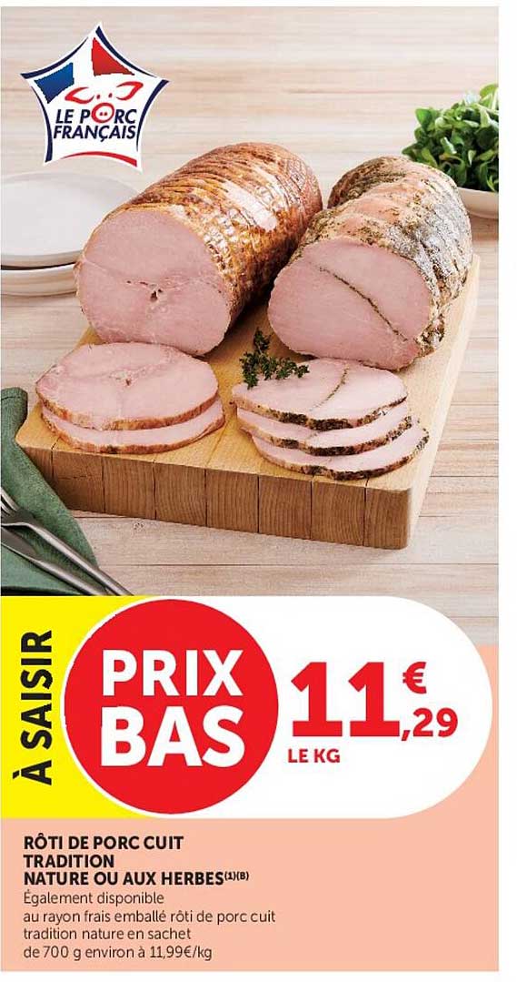 Rôti de porc cuit tradition