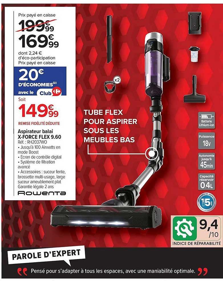Rowenta X-FORCE FLEX 9.60