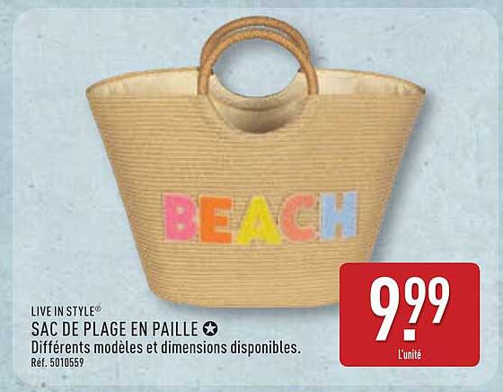 SAC DE PLAGE EN PAILLE