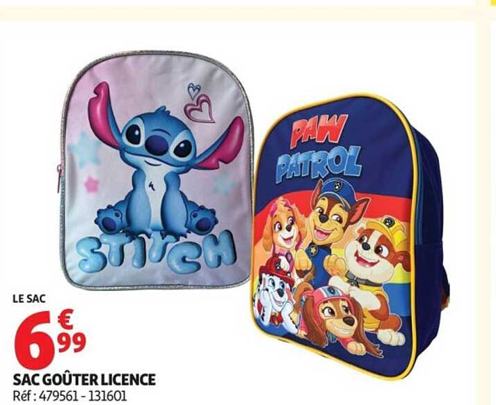 SAC GOÛTER LICENCE