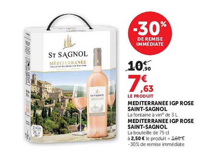 Saint-Sagnol Méditerranée IGP Rose