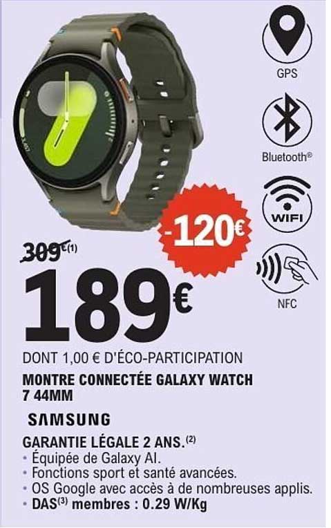 SAMSUNG MONTRE CONNECTÉE GALAXY WATCH 7 44MM
