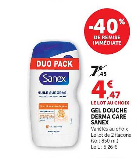 Sanex Gel Douche Derma Care