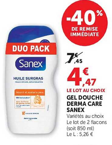Sanex Gel douche Derma Care