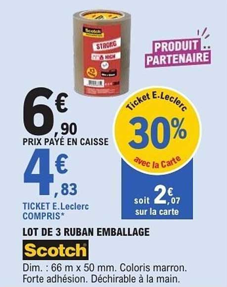 Scotch LOT DE 3 RUBAN EMBALLAGE