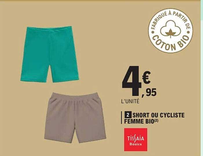 SHORT OU CYCLISTE FEMME BIO