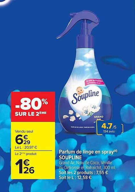 Soupline Parfum de linge en spray