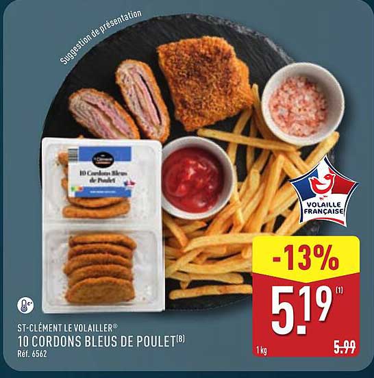ST-CLEMENT LE VOLAILLER 10 CORDONS BLEUS DE POULET