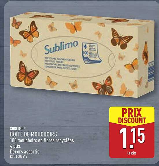 Sublimo Boîte de mouchoirs