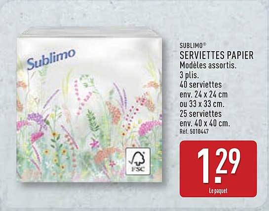 Sublimo SERVIETTES PAPIER