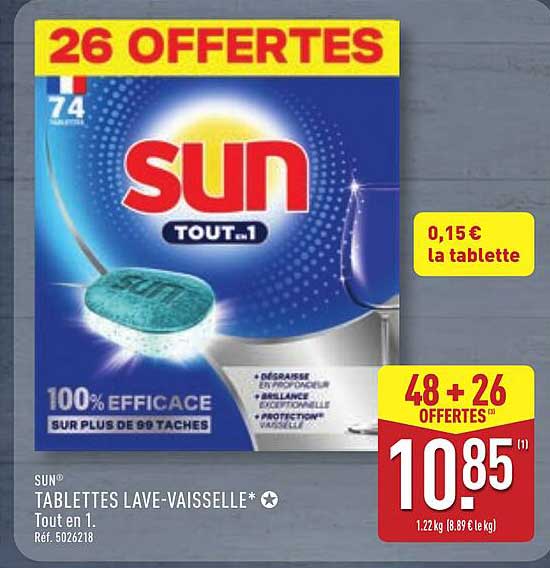 SUN TABLETTES LAVE-VAISSELLE