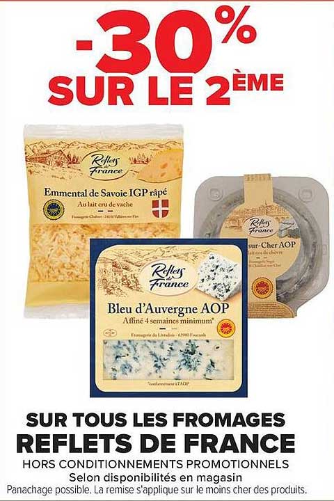 SUR TOUS LES FROMAGES REFLETS DE FRANCE