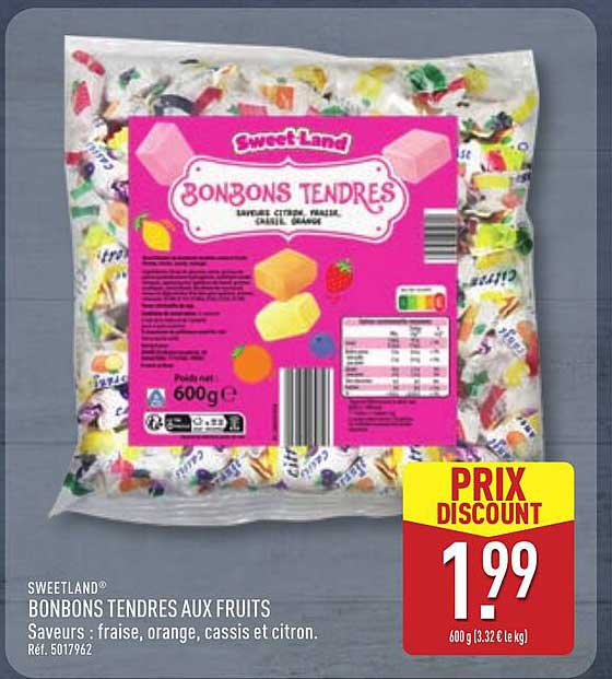 Sweetland BONBONS TENDRES AUX FRUITS