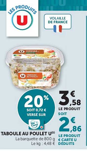 TABOULE AU POULET U