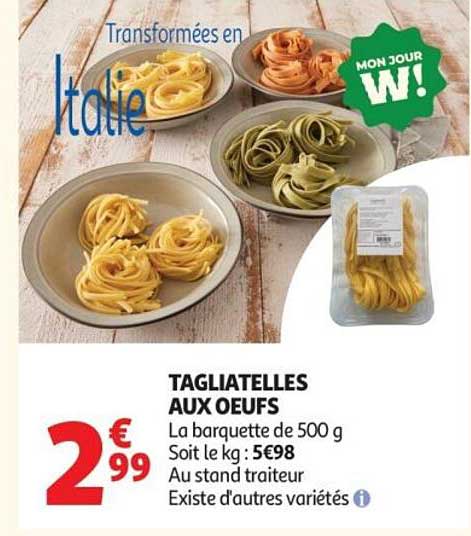 Tagliatelles aux oeufs