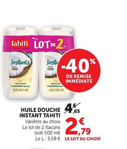 Tahiti Huile douche Instant