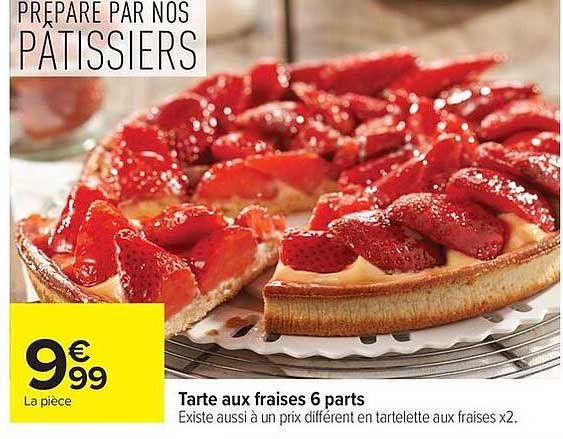 Tarte aux fraises 6 parts