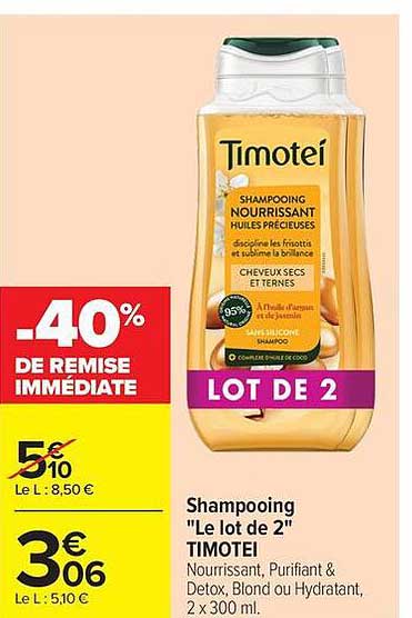 Timotei Shampooing Lot de 2