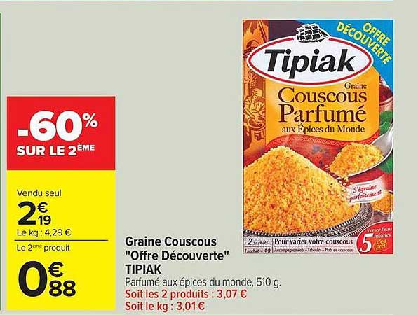 Tipiak Couscous Parfumé