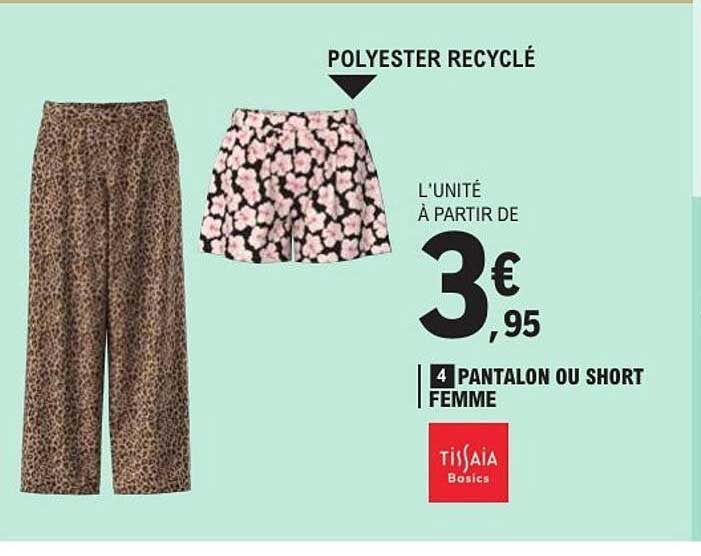 Tissaia Basics Pantalon ou short femme