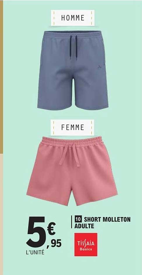 Tissaia Basics SHORT MOLLETON ADULTE