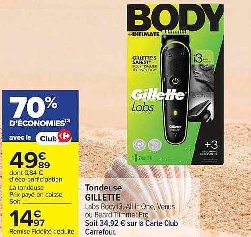 Tondeuse GILLETTE Labs Body i3
