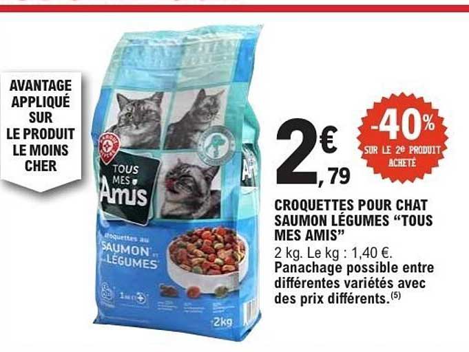 Tous Mes Amis Croquettes pour chat Saumon Légumes