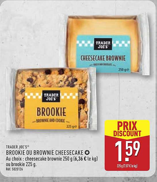 TRADER JOE'S BROOKIE OU BROWNIE CHEESECAKE