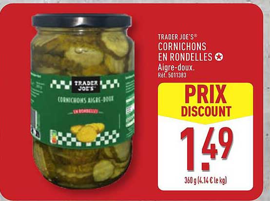 TRADER JOE'S CORNICHONS EN RONDELLES