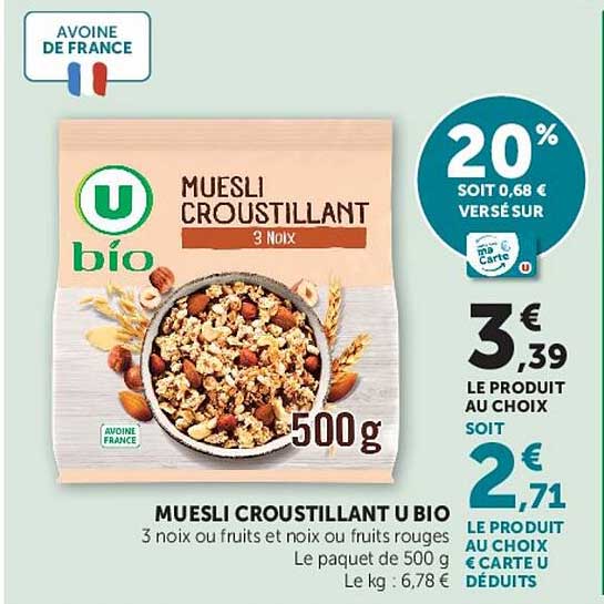 U bio Muesli croustillant