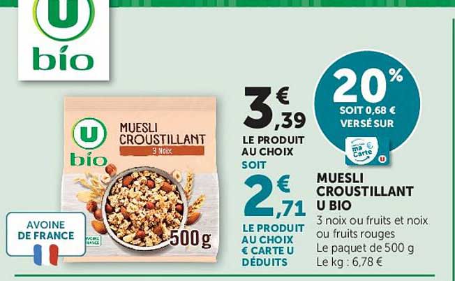 U bio Muesli croustillant