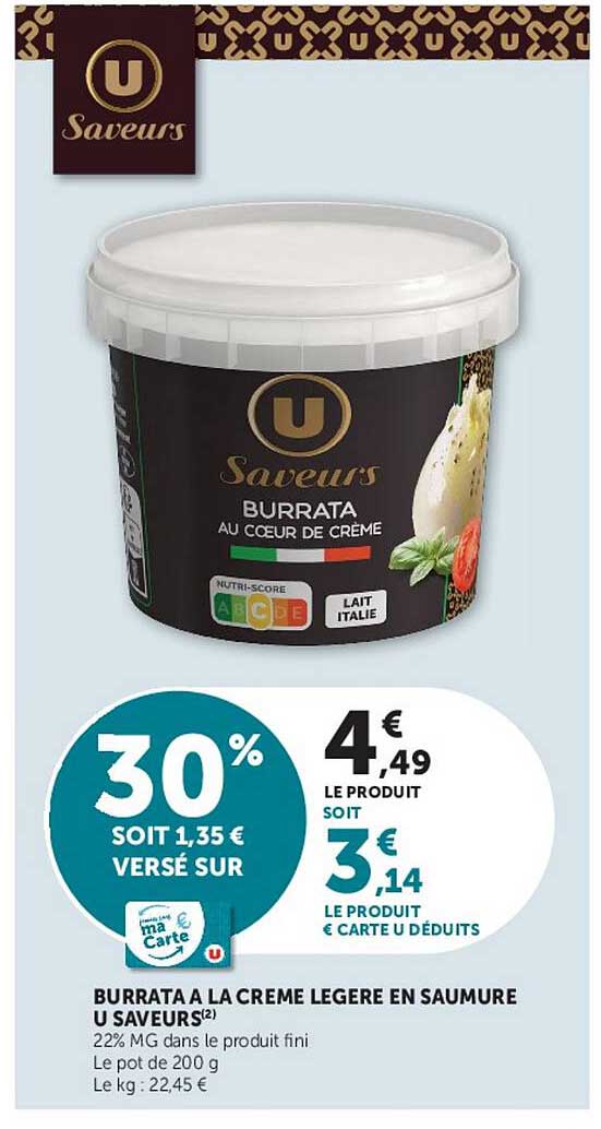U Saveurs Burrata