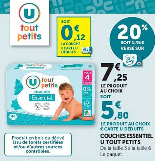 U tout petits Couches Essentiel