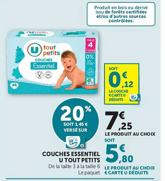U tout petits Couches Essentiel