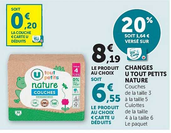 U tout petits nature Couches
