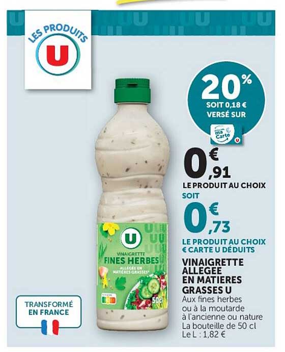 U Vinaigrette allégée fines herbes