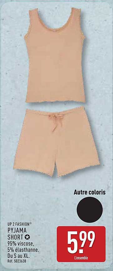 UP2 FASHION PYJAMA SHORT