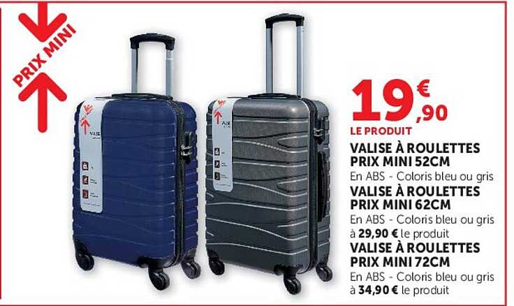 VALISE À ROULETTES PRIX MINI