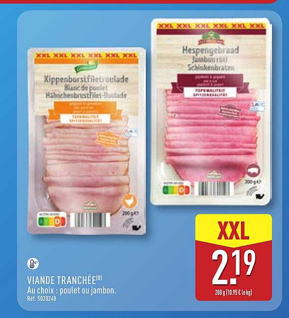 Viande tranchée