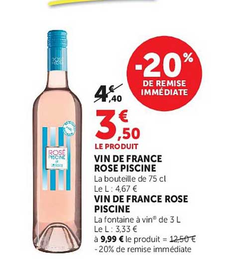 VIN DE FRANCE ROSE PISCINE