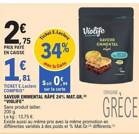 Violife Saveur Emmental râpé